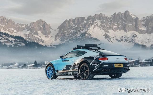 宾利欧陆GT W12冰雪赛车,这涂装太帅了