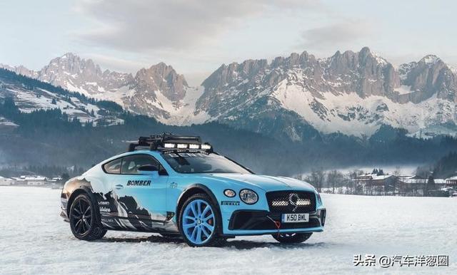 宾利欧陆GT W12冰雪赛车,这涂装太帅了