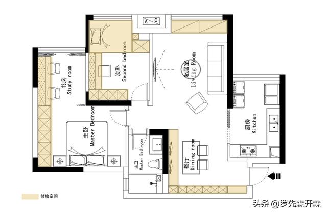 78㎡精装房改造日式风格家居装修设计实景;温暖又充满生机的家