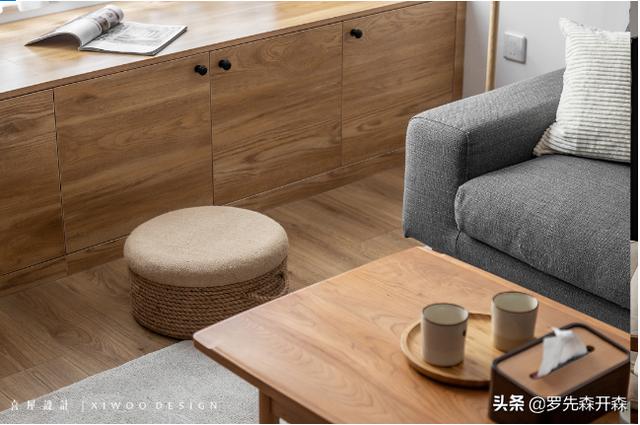 78㎡精装房改造日式风格家居装修设计实景;温暖又充满生机的家