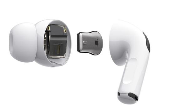 ▲苹果AirPods Pro中的H1芯片