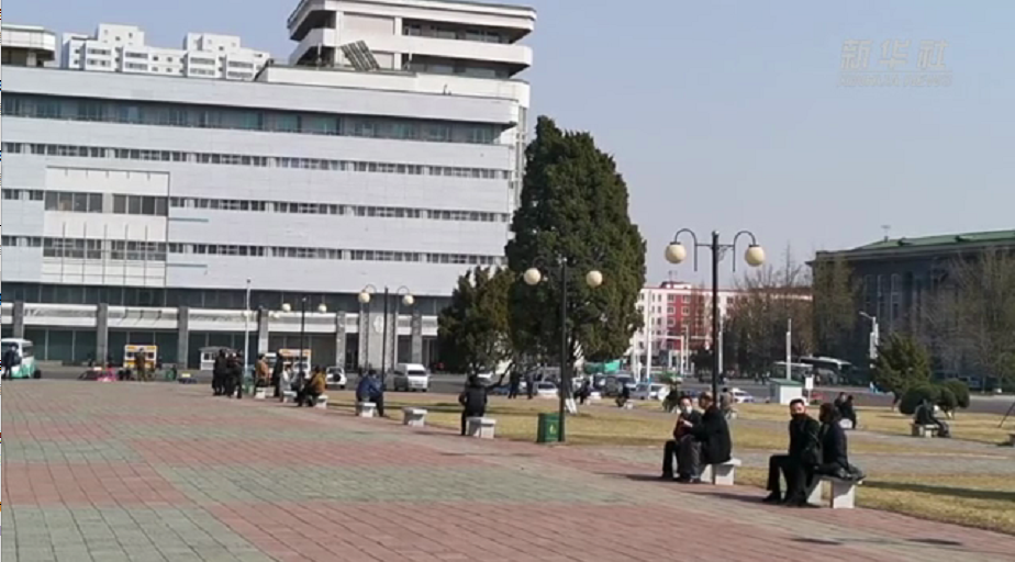 平壤街头。(图片来自视频截屏)