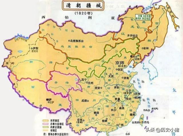 1820年的清朝，有着中国历史上最完美的领土疆域
