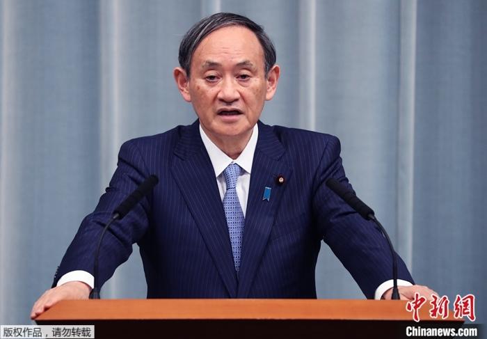 资料图：日本自民党新总裁菅义伟。