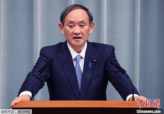 资料图:日本自民党新总裁菅义伟。