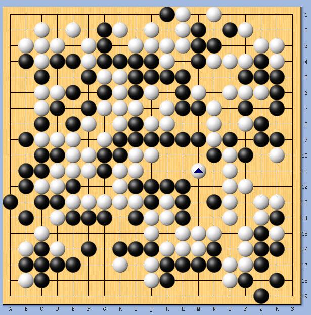 第13届春兰杯半决赛,柯洁执黑中盘负唐韦星。