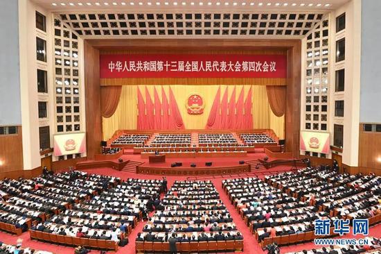 3月5日,第十三届全国人民代表大会第四次会议在北京人民大会堂开幕(图源:新华网)