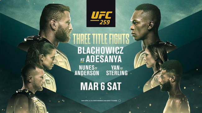 UFC 259:布拉乔维奇 VS 阿迪萨亚