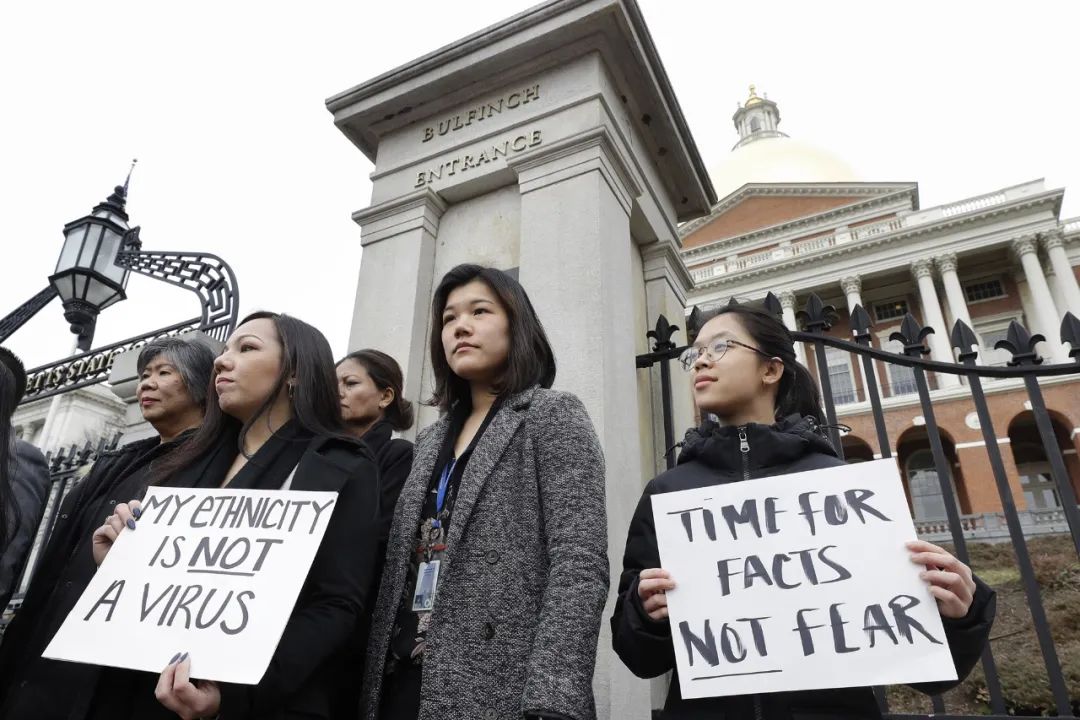 美国各地掀起反亚裔歧视游行。来源:卫报