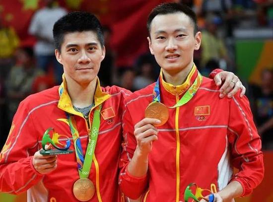 傅海峰与张楠获得里约奥运会冠军